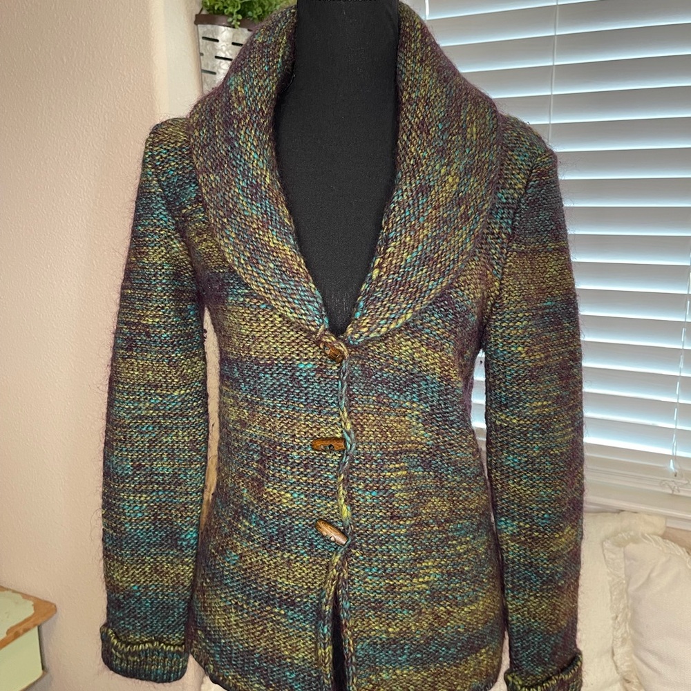 Skovhuus Multicolor Boho Knit Cardigan Jacket